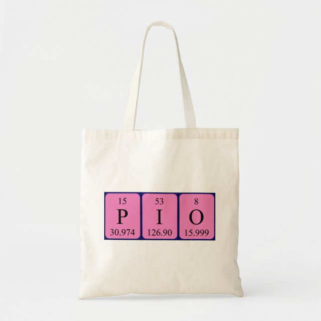 Pio Periote bord namn tote bag Tygkasse (Framsidan)