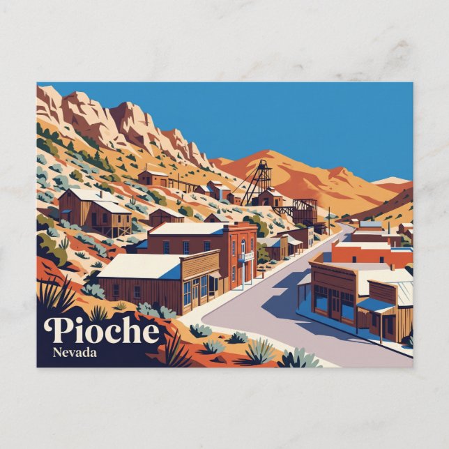 Pioche USA Vykort (Framsida)