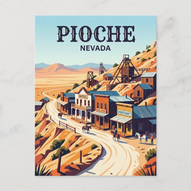 Pioche USA Vykort (Framsida)