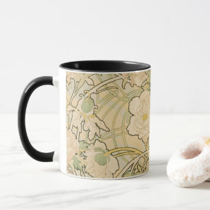 Pion av Alphonse Mucha, Vintage Art Nouveau Mugg