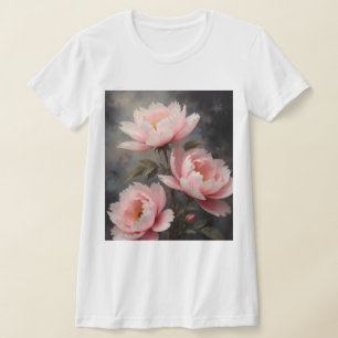 Pion Blommig Konst T Shirt