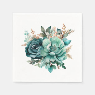 Pion blomster pappersservett