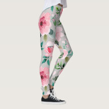 pion blomstrande leggings