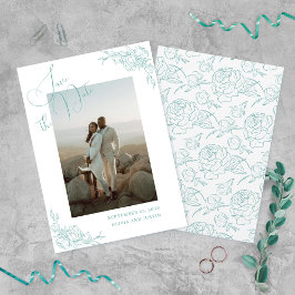 Pion Elegans Bröllop Spara Datumet