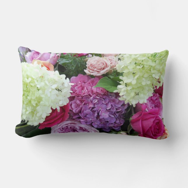 Pion för vanlig hortensia för blomma för lumbarkudde (Framsida)