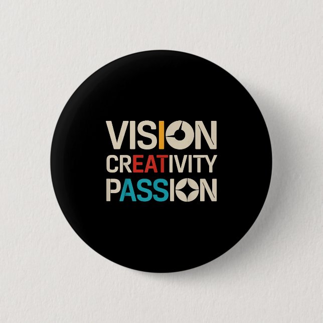 Pion Funny Graphic Designer Art i Vision Cretivity Knapp (Framsida)