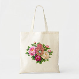 Pion Hamsa Hand Ond Ögon Bouquet Tygkasse
