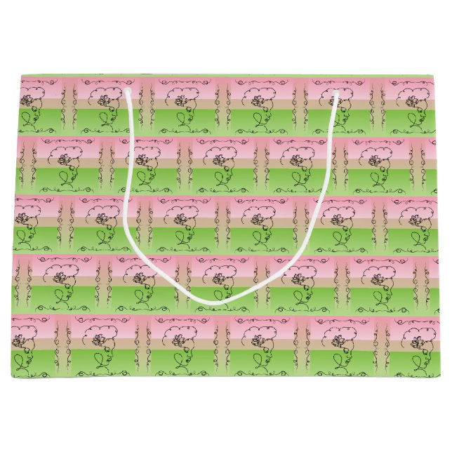 Pion Horisontell Presentpåse Flowing Beauty (Framsidan)