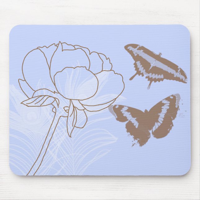 Pion och fjärilar Mousepad Musmatta (Framsidan)