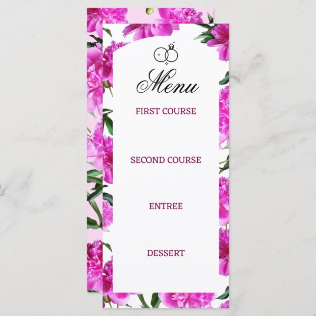 Pion. Platt meny (Fram/baksida)