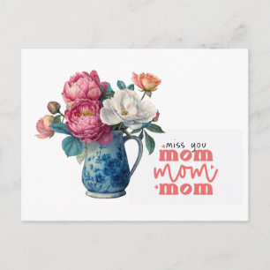 Pion till Mamma på Mors Dag Vykort