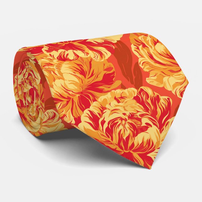 Pionblomma Farbror Bröllop  Slips (Rullad)