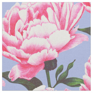 Pionblomma Illustration Pennteckning Tyg