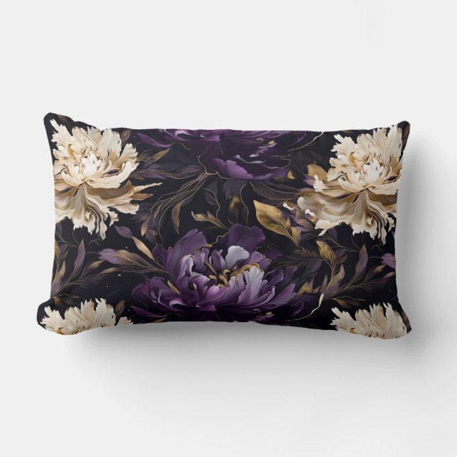 Pionblommor Kudd Lumbarkudde (Framsida)