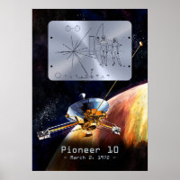 Pioneer 10-plack - Poster