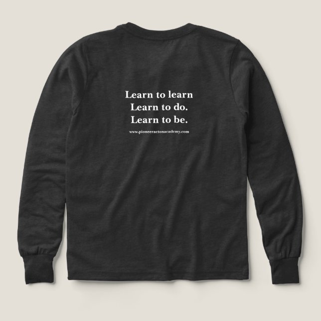 Pioneer Acton Academy Girls Tri-Blend-Långärmad T Shirt (Design baksida)