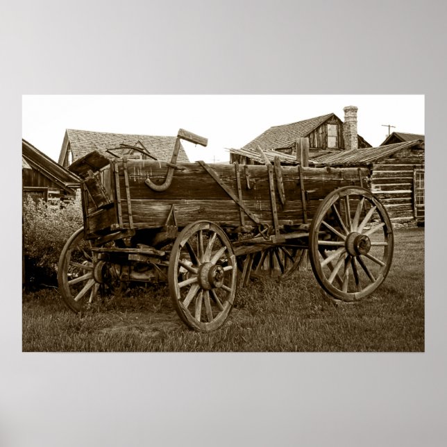Pioneer Freight Wagon - Nevada City Ghost Town Poster (Framsidan)