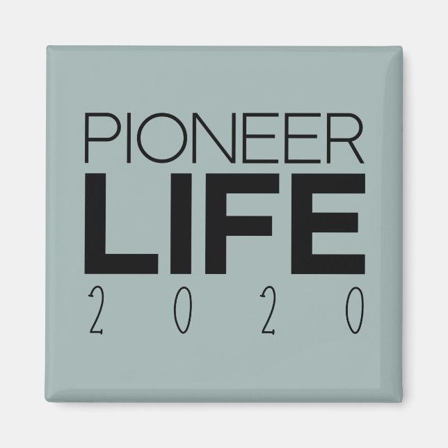 Pioneer Life 2020 Grått Blue Magnet (Framsidan)