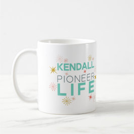 Pioneer Life Sparkly - Anpassat namn Kendall Kaffemugg