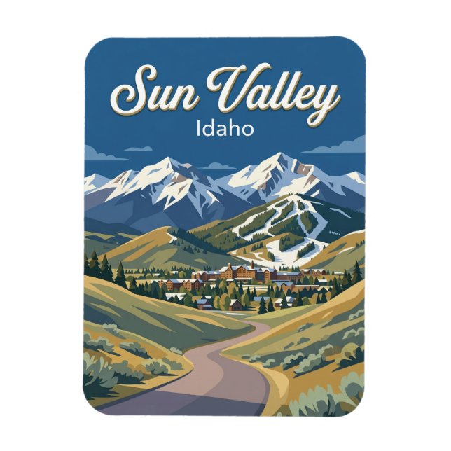 Pioneer Mountains bergsfoot Idaho Magnet (Vertikal)