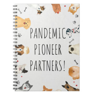 Pioneer Partners Cute Hundar Gift för JW Pioneers Anteckningsbok