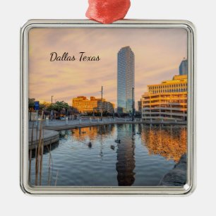 Pioneer Plaza Pond Morgon Premium Ornament