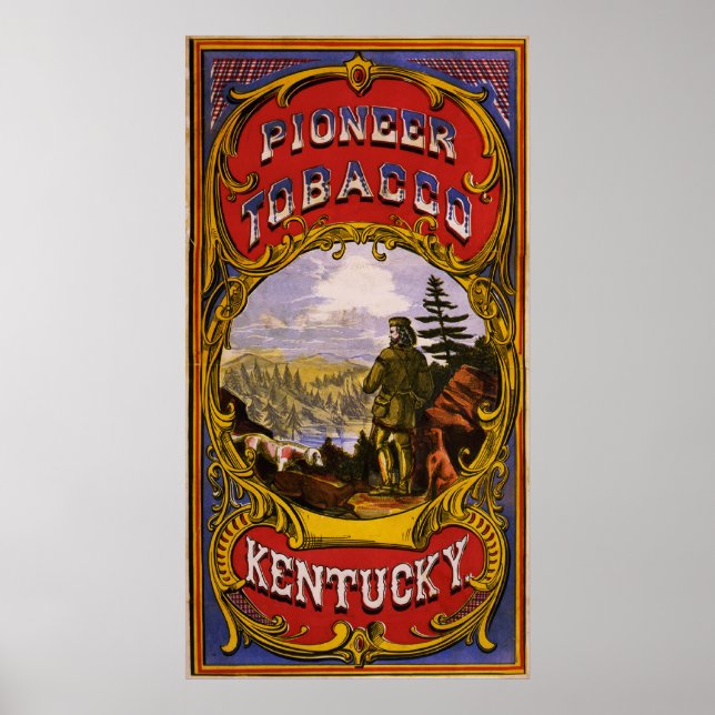 Pioneer Tobacco Kentucky Poster (Framsidan)