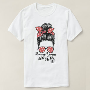 Pioneer Woman Mamma Life Messy Bun Retro Sunglasse T Shirt