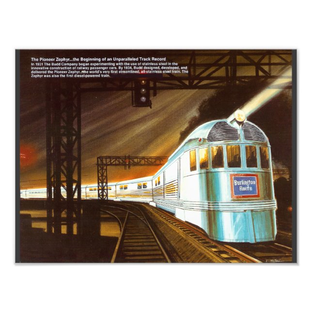 Pioneer Zephyr 1934 Fototryck (Framsidan)