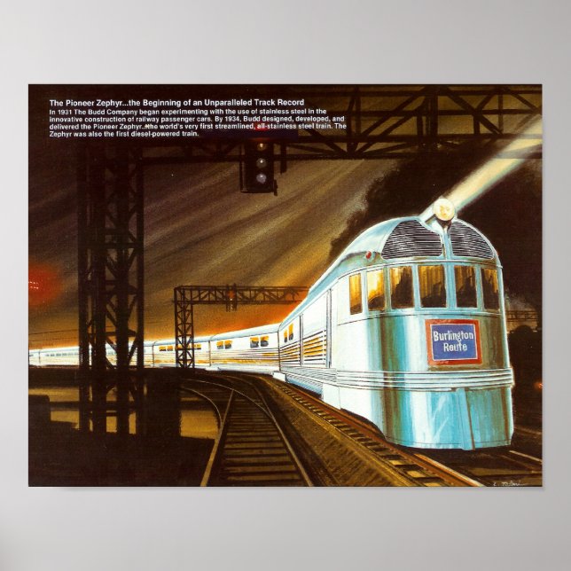 Pioneer Zephyr 1934 Poster (Framsidan)