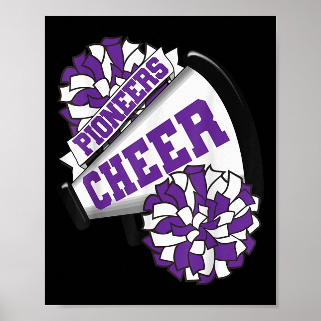 Pioneers Cheer Back To School Cheerleading Spirit  Poster (Framsidan)