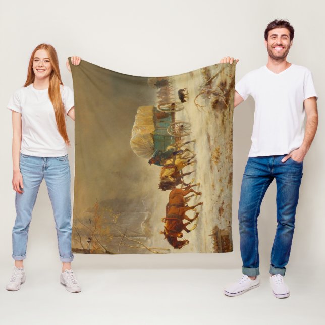 Pioneers ger en Snö storm som går hem Fleecefilt (På plats)