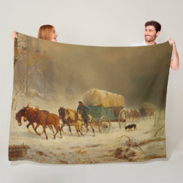 Pioneers ger en Snö storm som går hem Fleecefilt