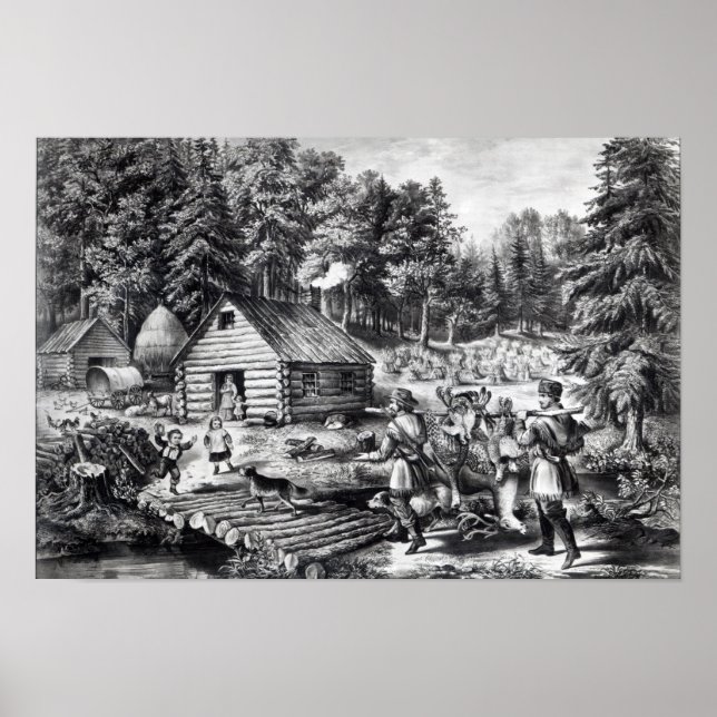 Pioneers hem vid Westerna gränsen Poster (Framsidan)