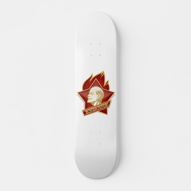 Pioneers Organisation Vladimir Lenin Socialistiske Skateboard Bräda 20,5 Cm (Framsida)