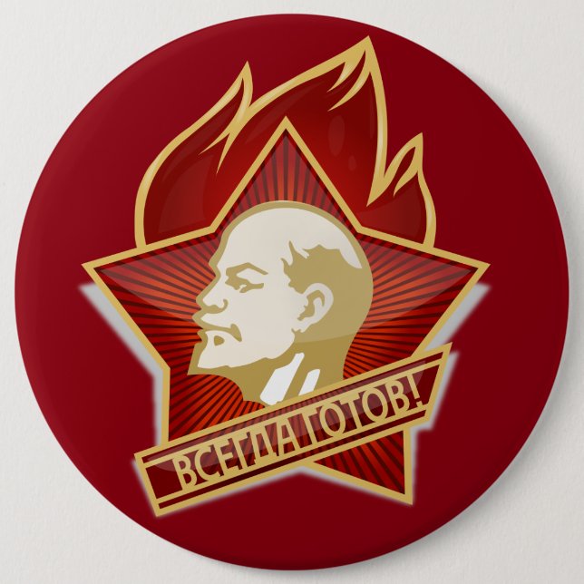 Pioneers Pin Button feat. Lenin Knapp (Framsida)