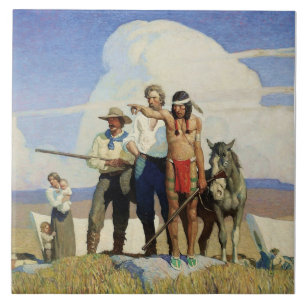 Pionjärer inom västerländsk konst av NC Wyeth Kakelplatta