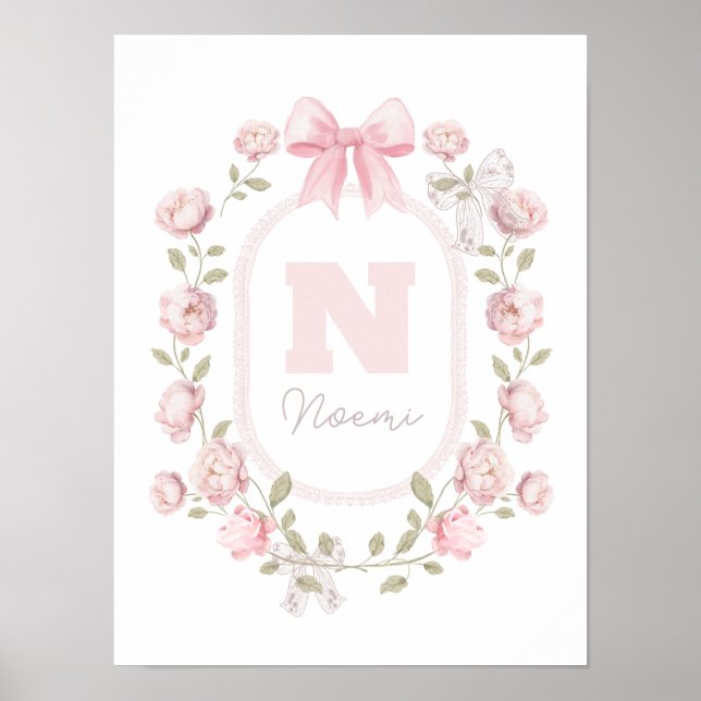 pionram första namn flickbaby poster (Framsidan)