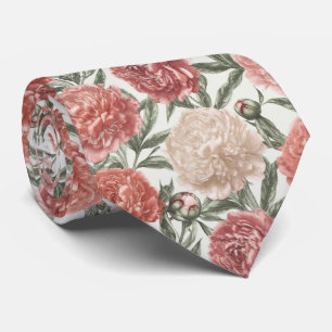 Pionträdgårdsblommigt Mönster Slips