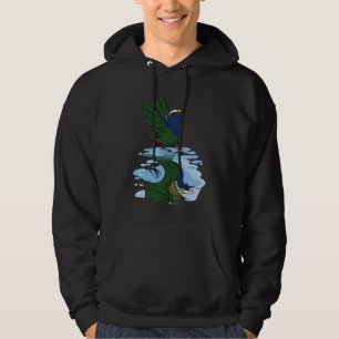 Pionus med ytterhölje av pionus hoodie