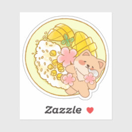Piou Shiba: Kawaii Mango Klebrig Ris Fest Klistermärken
