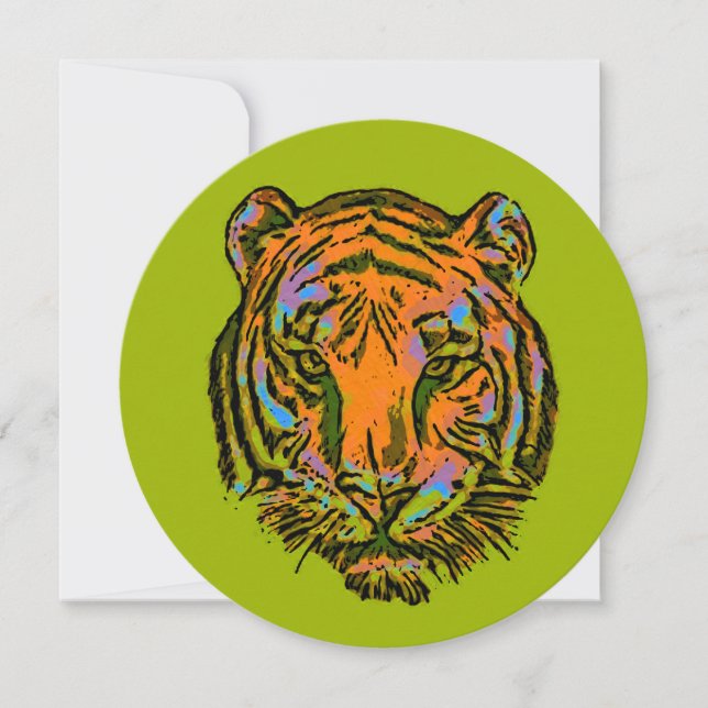 PIP Art TIGER HEAD + backgr. & idéer (Framsida)