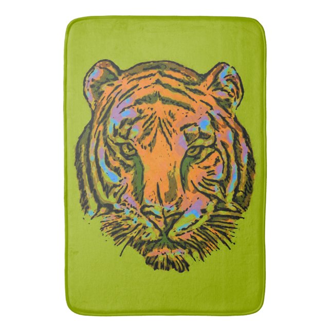 PIP Art TIGER HEAD + backgr. & idéer Badrumsmatta (Framsidan (Vertikal))