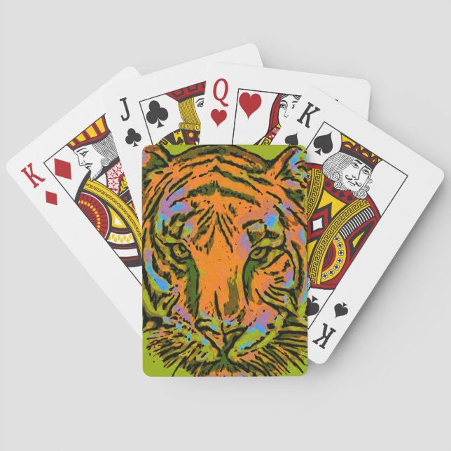 PIP Art TIGER HEAD + backgr. & idéer Casinokort (Baksidan)