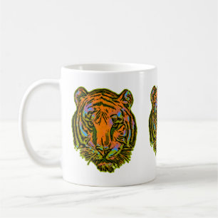 PIP Art TIGER HEAD + backgr. & idéer Kaffemugg