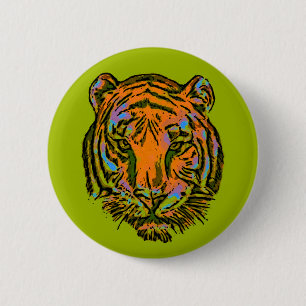 PIP Art TIGER HEAD + backgr. & idéer Knapp