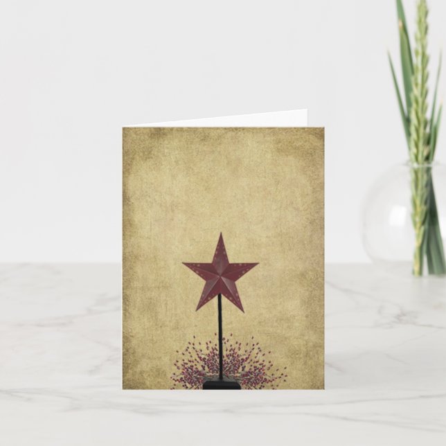 Pip Berries & Star - Prim Lil' Note Card Kort (Framsida)
