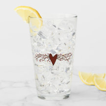 Pip Berry Heart Drinking Glass