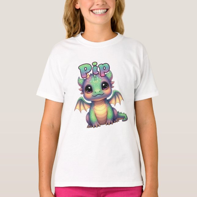 Pip den lilla draken  t shirt (Framsida)