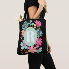 Pip Gerard Gouache Floral Monogram Shoulder Tygkasse